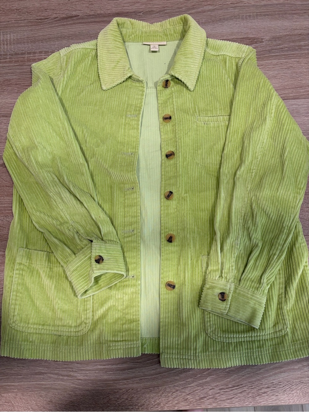 Appleseed's Light Lime Corduroy Jacket